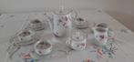 VINTAGE SERVIES WIT/ROZE/LICHTBLAUW GEBLOEMD, Ophalen of Verzenden, Zo goed als nieuw