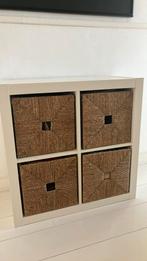 IKEA Kallax met 4 manden, Huis en Inrichting, Ophalen, Gebruikt, 50 tot 100 cm, Minder dan 100 cm
