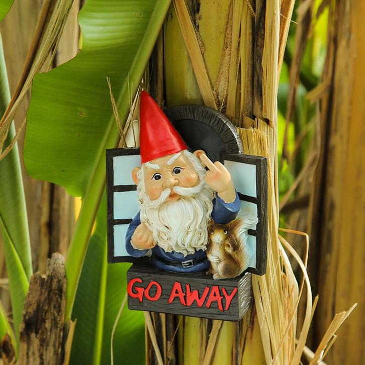 Boze Tuinkabouter / Decoratie Tuin Kabouter Beeldje Gnoom, Tuin en Terras, Tuinbeelden, Nieuw, Tuinkabouter, Verzenden