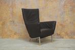 ZGANieuw donkerbruine leren Label Foxx design fauteuil, Label, Design, 75 tot 100 cm, Ophalen of Verzenden