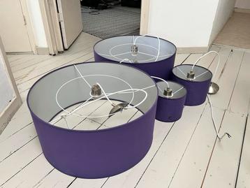 4 Paarse Hanglampen Home Sweet Home beschikbaar voor biedingen