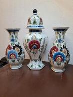 Delfst Hollands handpainted kast stel 3 delig, Ophalen of Verzenden