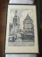 clichéafdruk Jan Wilmink Meppel vanaf maatkade jaren 50, Antiek en Kunst, Ophalen