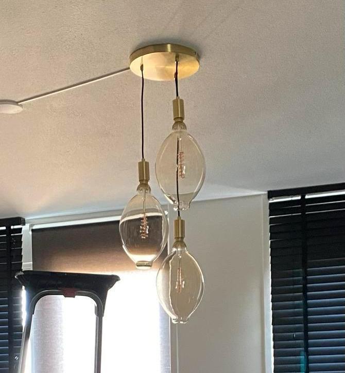 Qazqa plafondlamp goud, Huis en Inrichting, Lampen | Plafondlampen, Zo goed als nieuw, Metaal, Ophalen of Verzenden