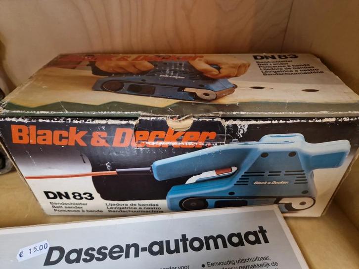 Black & Decker DN83 Bandschuurmachine | Vintage in Doos, Doe-het-zelf en Verbouw, Gereedschap | Schuurmachines, Ophalen of Verzenden