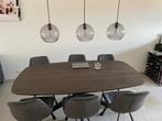 Hanglampen met rookglas bollen eettafel, Huis en Inrichting, Lampen | Hanglampen, Ophalen, 50 tot 75 cm, Zo goed als nieuw, Glas