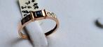 Roze 14 kr gouden dames ring met briljant en saffier  17.5, Ophalen of Verzenden, Zo goed als nieuw, 17 tot 18, Dame