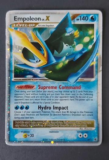 Pokemon Empoleon lv. X promo card beschikbaar voor biedingen
