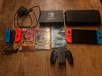 Nintendo Switch + 3 games, Ophalen of Verzenden, Gebruikt, Met games, Switch Original