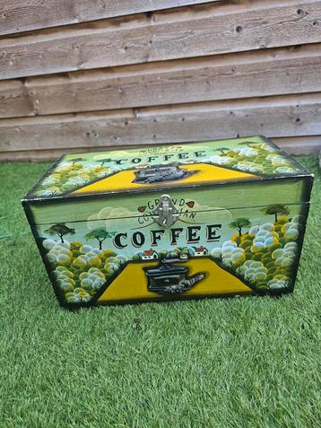 Vintage Koffie Kist - Grand Colombian Coffee beschikbaar voor biedingen