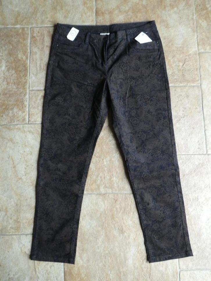 Canda (C&A) broek met print (zwart/bruin) maat 44 *nieuw*, Kleding | Dames, Broeken en Pantalons, Zo goed als nieuw, Maat 42/44 (L)