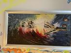 Kees Doolaard Abstract Schilderij '69 Ingelijst Uniek Werk, Ophalen
