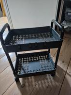 Kleine plastic trolley zwart voor bijv schoolboeken ofkeuken, Huis en Inrichting, Kasten | Overige, Ophalen of Verzenden, Zo goed als nieuw