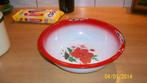 Emaille schaal met bloem motief, Ophalen of Verzenden