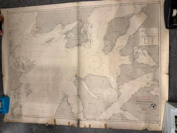 Oude landkaart Atlantikwall ( origineel stempel 1942) beschikbaar voor biedingen