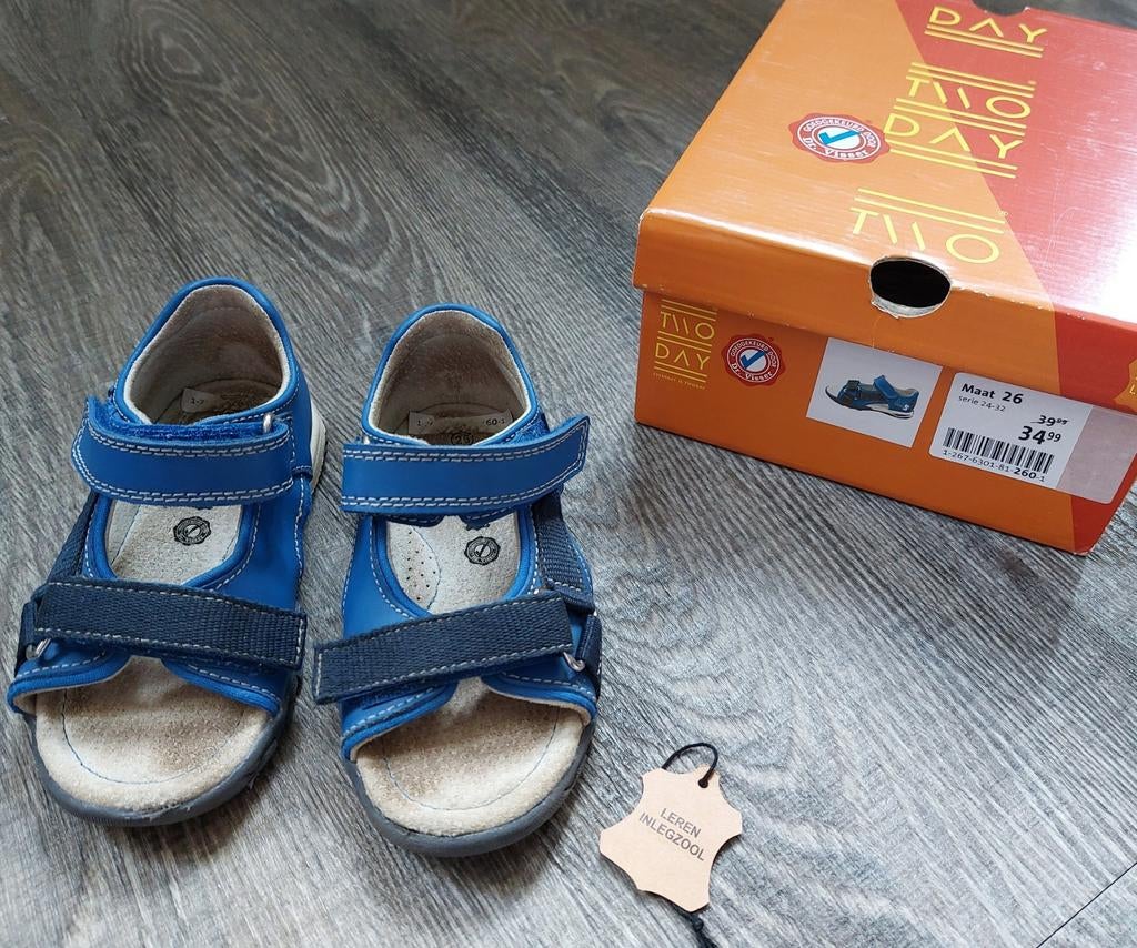 Dr. Visser Two Day blauwe sandalen klittenbandsluiting maat, Jongetje of Meisje, Overige typen, Ophalen of Verzenden, Zo goed als nieuw