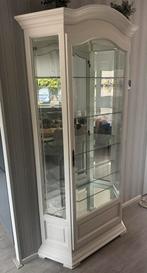 Vitrine kast met led verlichting Wit, Ophalen, Met plank(en), Gebruikt, 50 tot 100 cm