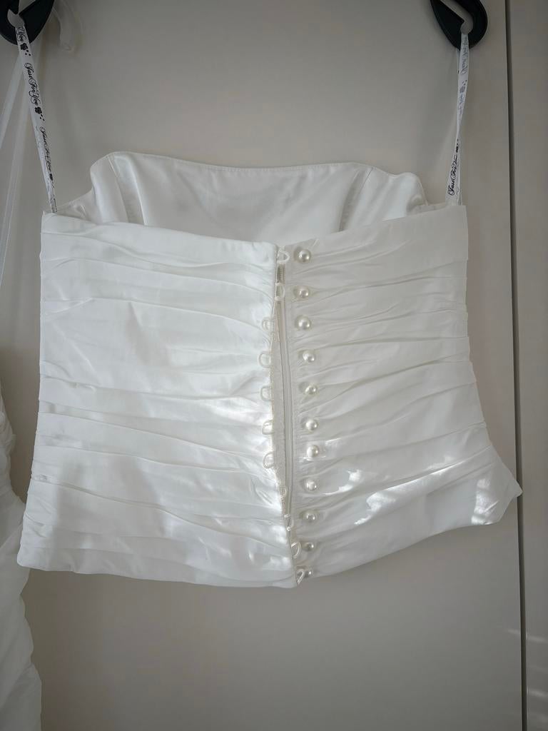 Mooie trouwjurk maat 36/38 (inclusief corselet), Ophalen of Verzenden, Zo goed als nieuw, Wit, Trouwjurk