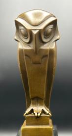 Bronzen Art-Deco stijl uil.
