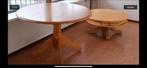 Grenen Eethoek: Ronde Tafel + Salontafel met Lade, Huis en Inrichting, Gebruikt, 100 tot 150 cm, Rond, Ophalen of Verzenden