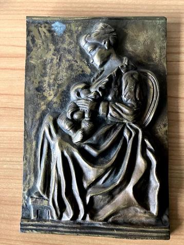 Zwaar bronzen plaquette 1254 gram - 22,5 x 15 cm beschikbaar voor biedingen