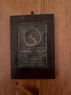 Herinnerings plaquette verzet, Verzamelen, Militaria | Tweede Wereldoorlog, Ophalen of Verzenden, Landmacht, Nederland, Miniatuur of Beeldje