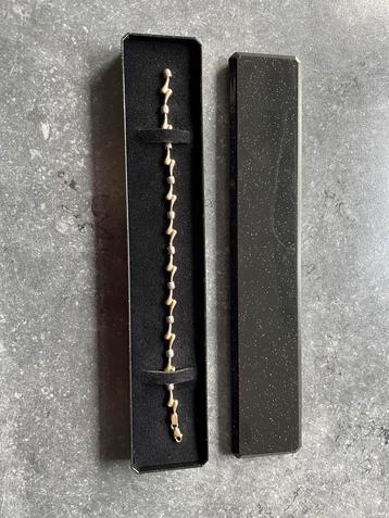 Armband 14 karaat goud bicolor 19cm 4,4g