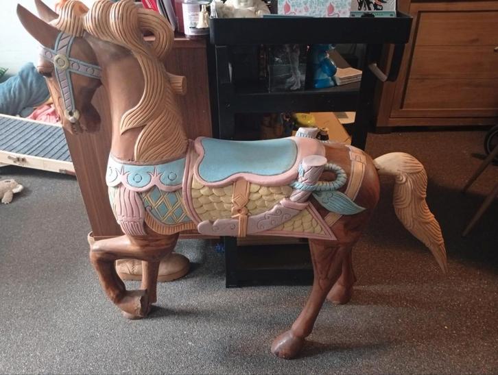Houten Carrousel Paard Decoratie, Antiek en Kunst, Kunst | Beelden en Houtsnijwerken, Ophalen