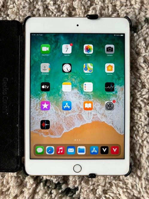 iPad Mini 4 wit en goud, Computers en Software, Apple iPads, Zo goed als nieuw, Apple iPad Mini, Wi-Fi, 8 inch, 64 GB, Goud, Ophalen of Verzenden