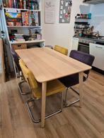 Houten eettafel / bureau, Huis en Inrichting, Tafels | Eettafels, Ophalen, 100 tot 150 cm, 50 tot 100 cm, Zo goed als nieuw