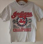 Mooi Vintage 1995 Cleveland Indians T-shirt - Maat M, Wit, Vintage, Gedragen, Verzenden