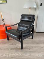 Vintage fauteuil jaren 70, Huis en Inrichting, Gebruikt, Leer, Ophalen