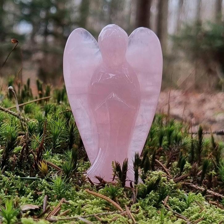 Rozekwarts Engel, Verzamelen, Mineralen en Fossielen, Mineraal, Ophalen of Verzenden