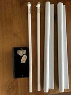 2 witte rolgordijnen Fridans van IKEA 80 breed * 195 hoog, 50 tot 100 cm, 150 tot 200 cm, Effen, Wit