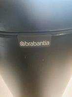 Brabantia prullenbak - Zwart - 30 liter, Gebruikt, Met pedaal, Ophalen of Verzenden, 30 tot 40 liter