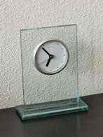 Design Leonardo tafelklok van dik glas, Ophalen of Verzenden, Zo goed als nieuw, Analoog, Wekker of Tafelklok