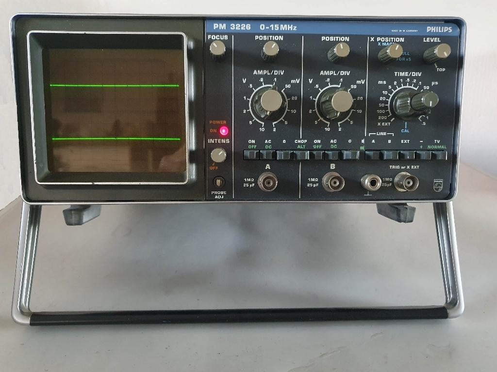 Philips PM 3226 15 MHz Dual-trace oscilloscope incl. probe, Verzenden, Gebruikt, Overige meters