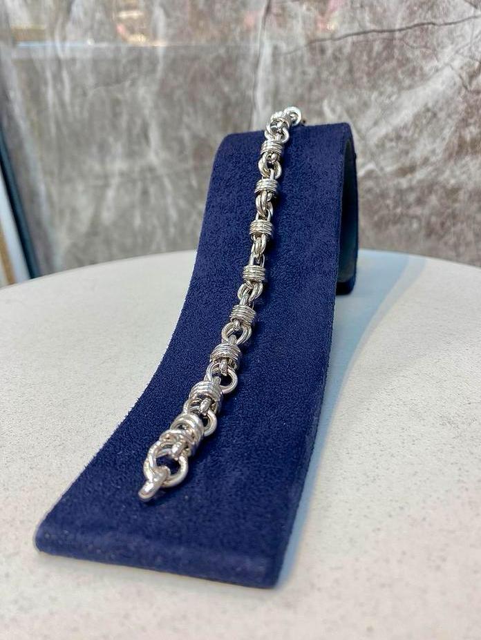 Zilveren Ronde Schakel Armband, Ophalen of Verzenden, Nieuw, Zilver, Zilver