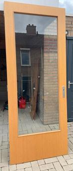 Glas met houten binnendeur, 80 tot 100 cm, 215 cm of meer, Binnendeur, Ophalen of Verzenden