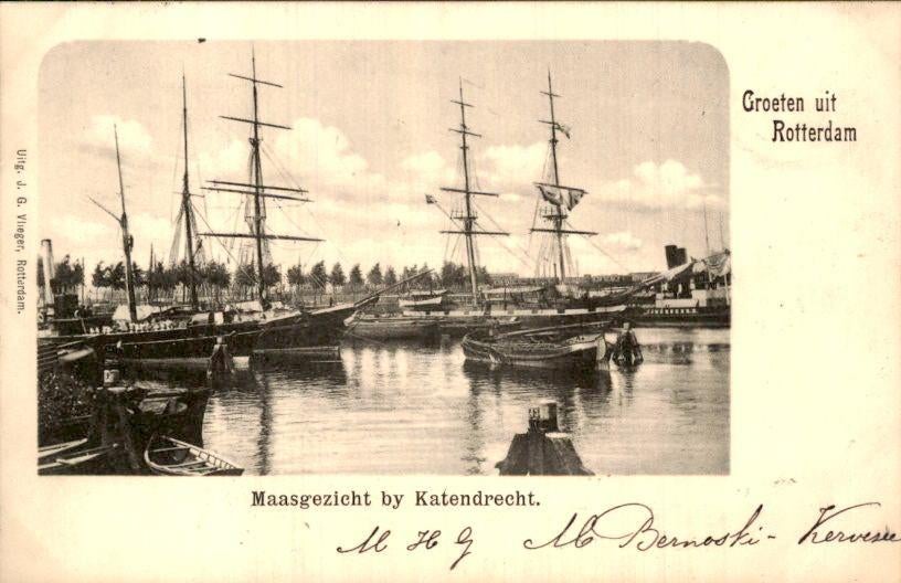 Rotterdam - Groeten uit, Ophalen of Verzenden, Voor 1920, Gelopen, Zuid-Holland