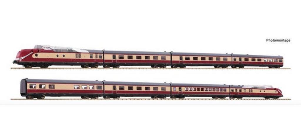 Fleischmann 7770001 8-delige set DB BR 602 gasturbine, Treinset, Gelijkstroom, Fleischmann, Nieuw