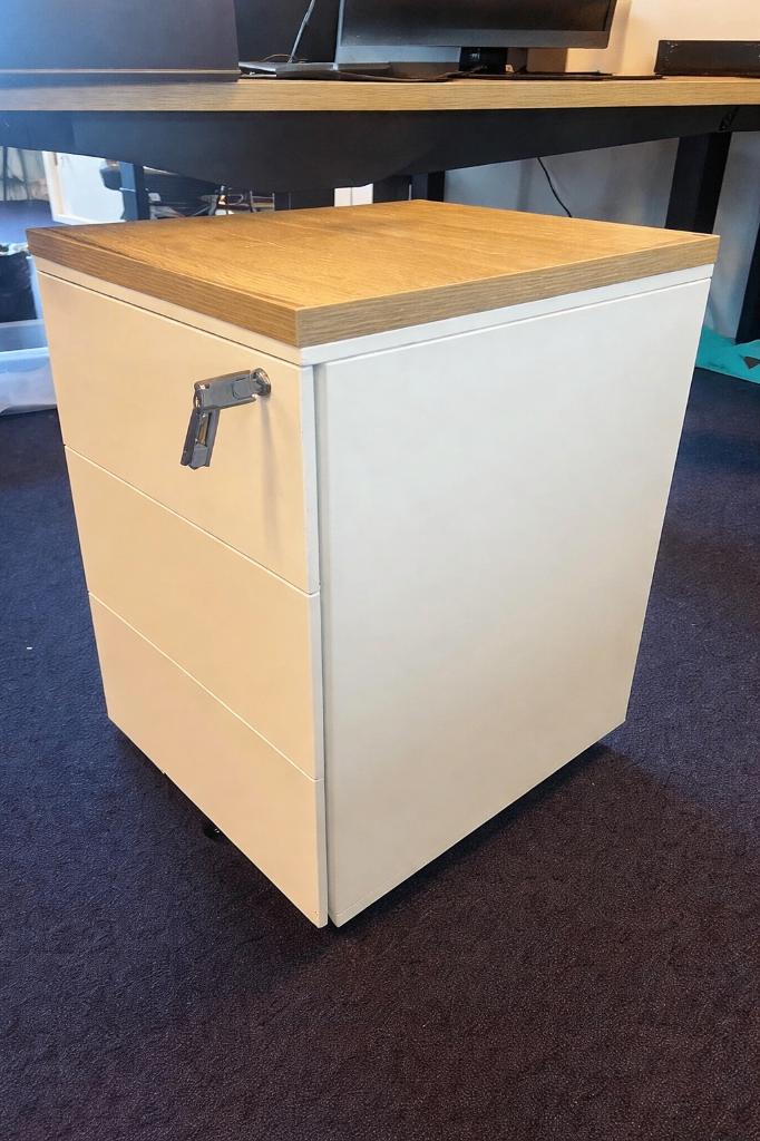 Ladeblok wit - 3 Laden - 50 cm diep - Houten topblad, Ophalen, Minder dan 50 cm, Gebruikt, 3 of 4 laden