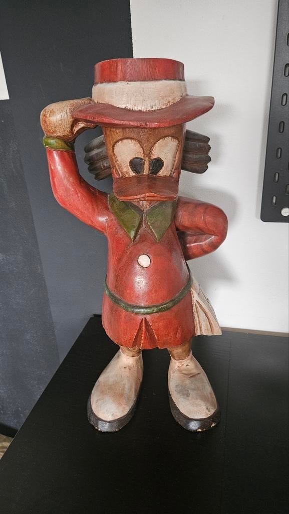 Houten beeld dagobert duck, Ophalen of Verzenden