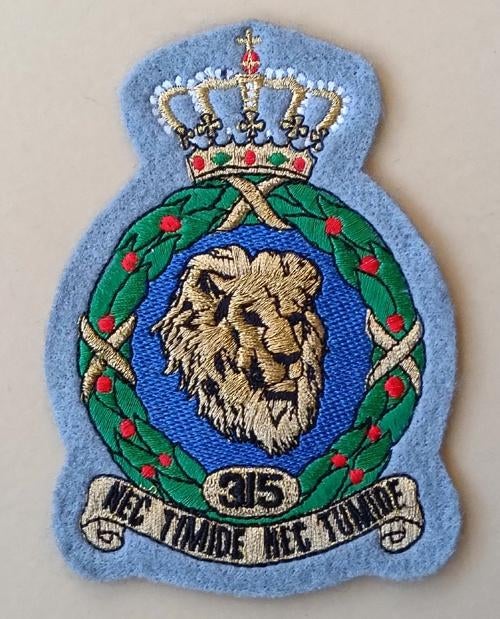 patch KLu 315 sqn, Verzamelen, Verzenden, Luchtmacht, Nederland, Embleem of Badge