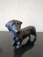 Gietijzeren Teckel Spaarpot - Vintage Hond Decoratie, Ophalen of Verzenden, Gebruikt, Metaal of Blik, Dier