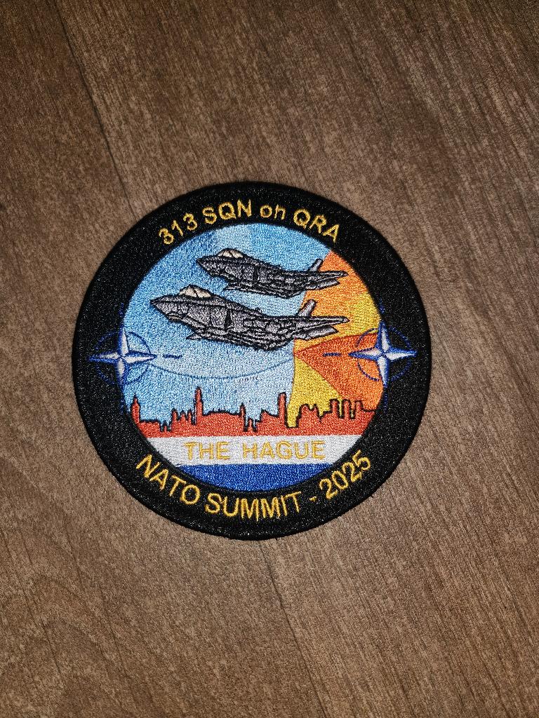 Embleem Patch Badge Nato Top Summit 313Sqn F-35 QRA Airforce, Verzamelen, Militaria | Algemeen, Ophalen of Verzenden, Landmacht