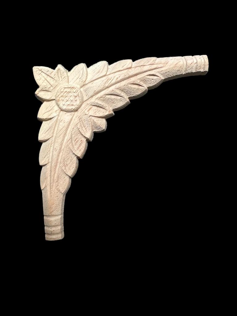 Houtsnijwerk ornament applique punt bloem, Brocante, Nieuw, Ophalen of Verzenden, https://verburgtvintage.nl/#contact