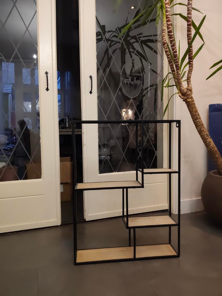 PAVSTINE Wandrek van metaal, 2 stuks, 20 cm breed, zwart, zwevende boekenkast, fotolijst, woondecoratie, wandplank voor woonkamer, keuken, slaapkamer, kantoor