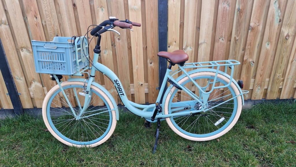 Spirit Carry N3 damesfiets / moederfiets groen z.g.a.n., 47 tot 50 cm, Zo goed als nieuw, Mandje, 0 zitjes