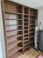Bruine Billy boekenkasten met verhoogelement (3 stuks), Huis en Inrichting, Kasten | Boekenkasten, Ophalen, Gebruikt, 200 cm of meer